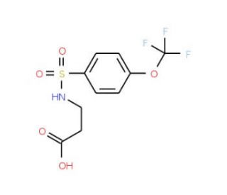 3-({[4-(trifluoromethoxy)phenyl]sulfonyl}amino)propanoic acid - chemical structure image