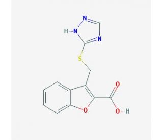 3-(4H-[1,2,4]Triazol-3-ylsulfanylmethyl)-benzofuran-2-carboxylic acid - chemical structure image