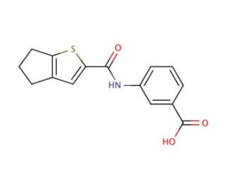 3-{4H,5H,6H-cyclopenta[b]thiophene-2-amido}benzoic acid - chemical structure image