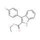 3-(4′-Fluorophenyl)indole-2-carboxylic acid ethyl ester (CAS 93957-39-2) - chemical structure image