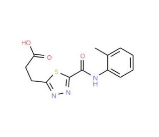 3-(5-{[(2-Methylphenyl)amino]carbonyl}-1,3,4-thiadiazol-2-yl)propanoic acid - chemical structure image