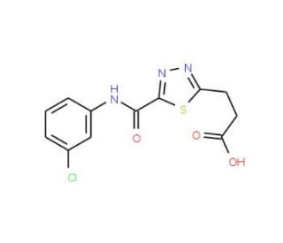 3-(5-{[(3-Chlorophenyl)amino]carbonyl}-1,3,4-thiadiazol-2-yl)propanoic acid - chemical structure image