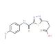 3-(5-{[(4-Methoxyphenyl)amino]carbonyl}-1,3,4-thiadiazol-2-yl)propanoic acid - chemical structure image
