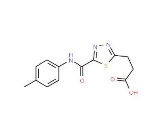 3-(5-{[(4-Methylphenyl)amino]carbonyl}-1,3,4-thiadiazol-2-yl)propanoic acid - chemical structure image