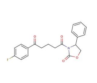 3-[5-(1,5-Dioxo-5-(p-fluophenylpentyl]-4S-phenyl-2-oxazolidinone (CAS 189028-93-1) - chemical structure image