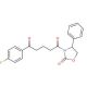 3-[5-(1,5-Dioxo-5-(p-fluophenylpentyl]-4S-phenyl-2-oxazolidinone (CAS 189028-93-1) - chemical structure image