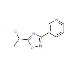 3-[5-(1-chloroethyl)-1,2,4-oxadiazol-3-yl]pyridine - chemical structure image