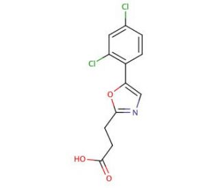 3-[5-(2,4-dichlorophenyl)-1,3-oxazol-2-yl]propanoic acid - chemical structure image