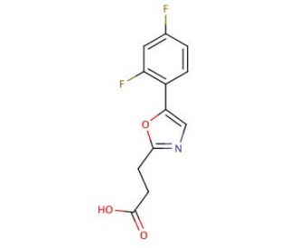 3-[5-(2,4-difluorophenyl)-1,3-oxazol-2-yl]propanoic acid - chemical structure image