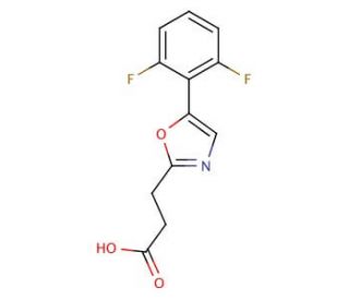 3-[5-(2,6-difluorophenyl)-1,3-oxazol-2-yl]propanoic acid - chemical structure image