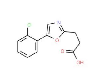 3-[5-(2-chlorophenyl)-1,3-oxazol-2-yl]propanoic acid - chemical structure image