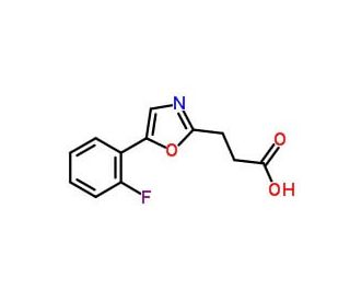 3-[5-(2-fluorophenyl)-1,3-oxazol-2-yl]propanoic acid - chemical structure image