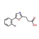 3-[5-(2-fluorophenyl)-1,3-oxazol-2-yl]propanoic acid - chemical structure image