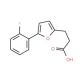 3-[5-(2-fluorophenyl)-2-furyl]propanoic acid (CAS 24090-21-9) - chemical structure image