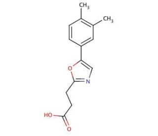 3-[5-(3,4-dimethylphenyl)-1,3-oxazol-2-yl]propanoic acid - chemical structure image