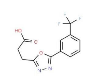3-{5-[3-(trifluoromethyl)phenyl]-1,3,4-oxadiazol-2-yl}propanoic acid - chemical structure image