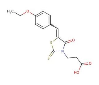 3-[5-(4-Ethoxy-benzylidene)-4-oxo-2-thioxo-thiazolidin-3-yl]-propionic acid - chemical structure image
