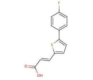 3-[5-(4-fluorophenyl)thien-2-yl]acrylic acid - chemical structure image
