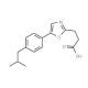 3-[5-(4-isobutylphenyl)-1,3-oxazol-2-yl]propanoic acid - chemical structure image