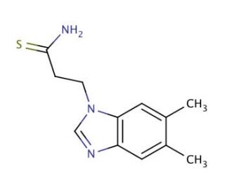 3-(5,6-dimethyl-1H-1,3-benzodiazol-1-yl)propanethioamide - chemical structure image