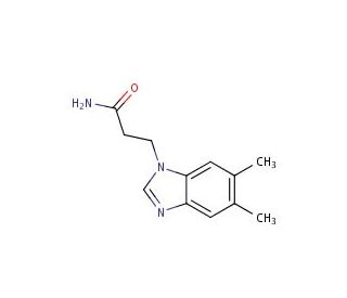 3-(5,6-dimethyl-1H-benzimidazol-1-yl)propanamide - chemical structure image