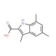 3,5,7-Trimethyl-1H-indole-2-carboxylic acid (CAS 876715-82-1) - chemical structure image