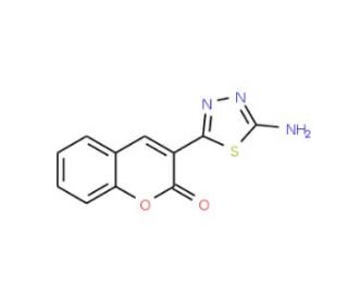 3-(5-Amino-[1,3,4]thiadiazol-2-yl)-chromen-2-one - chemical structure image