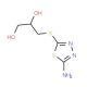 3-(5-Amino-[1,3,4]thiadiazol-2-ylsulfanyl)-propane-1,2-diol - chemical structure image