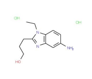 3-(5-Amino-1-ethyl-1H-benzoimidazol-2-yl)-propan-1-ol dihydrochloride - chemical structure image