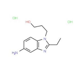 3-(5-Amino-2-ethyl-benzoimidazol-1-yl)-propan-1-ol dihydrochloride - chemical structure image