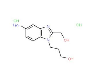 3-(5-Amino-2-hydroxymethyl-benzoimidazol-1-yl)-propan-1-ol dihydrochloride - chemical structure image