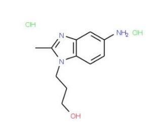 3-(5-Amino-2-methyl-benzoimidazol-1-yl)-propan-1-ol dihydrochloride - chemical structure image