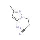 3-(5-Amino-3-methyl-pyrazol-1-yl)-propionitrile (CAS 61255-82-1) - chemical structure image