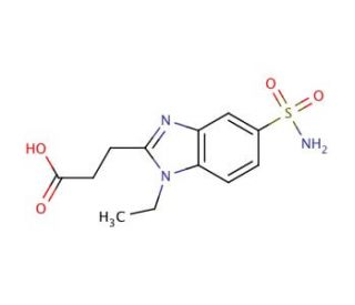 3-[5-(aminosulfonyl)-1-ethyl-1H-benzimidazol-2-yl]propanoic acid - chemical structure image