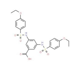 3,5-Bis-(4-ethoxy-benzenesulfonylamino)-benzoic acid - chemical structure image
