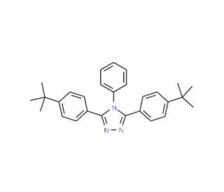 3,5-Bis(4-tert-butylphenyl)-4-phenyl-4H-1,2,4-triazole (CAS 203799-76-2) - chemical structure image