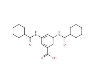 3,5-Bis-(cyclohexanecarbonyl-amino)-benzoic acid (CAS 337501-82-3) - chemical structure image