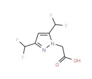 (3,5-Bis-difluoromethyl-pyrazol-1-yl)-acetic acid - chemical structure image