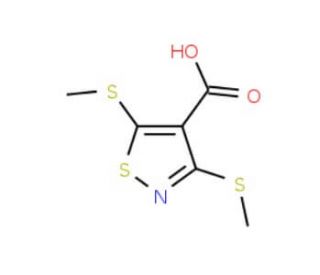 3,5-Bis-methylsulfanyl-isothiazole-4-carboxylic acid - chemical structure image