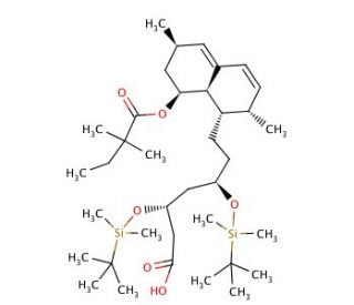 3,5-Bis(tert-butyldimethylsilyl) Simvastatin Hydroxy Acid (CAS 1094101-38-8) - chemical structure image