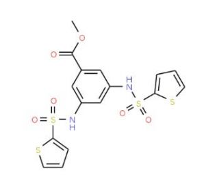 3,5-Bis-(thiophene-2-sulfonylamino)-benzoic acid methyl ester - chemical structure image