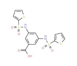 3,5-Bis-(thiophene-2-sulfonylamino)-benzoic acid - chemical structure image
