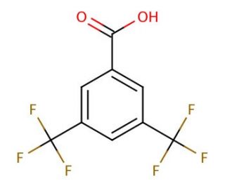 3,5-Bis(trifluoromethyl)benzoic acid (CAS 725-89-3) - chemical structure image