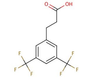 3,5-Bis(trifluoromethyl)hydrocinnamic acid (CAS 181772-16-7) - chemical structure image