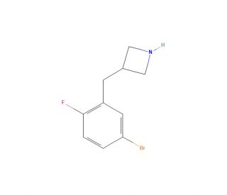 3-[(5-Bromo-2-fluorophenyl)methyl]azetidine (CAS 937619-34-6) - chemical structure image