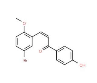 3-(5-Bromo-2-methoxyphenyl)-1-(4-hydroxyphenyl)-2-propen-1-one - chemical structure image