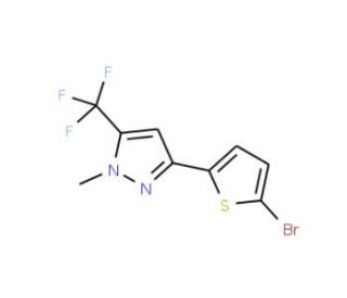 3-(5-Bromo-2-thienyl)-1-methyl-5-(trifluoromethyl)-1H-pyrazole - chemical structure image