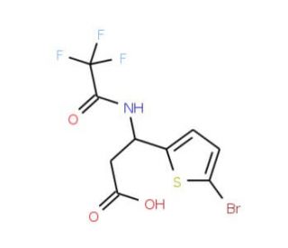 3-(5-Bromo-2-thienyl)-3-[(2,2,2-trifluoroacetyl)-amino]propanoic acid - chemical structure image