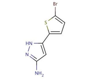 3-(5-bromothiophen-2-yl)-1H-pyrazol-5-amine - chemical structure image