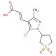 3-[5-chloro-1-(1,1-dioxidotetrahydrothien-3-yl)-3-methyl-1H-pyrazol-4-yl]acrylic acid - chemical structure image